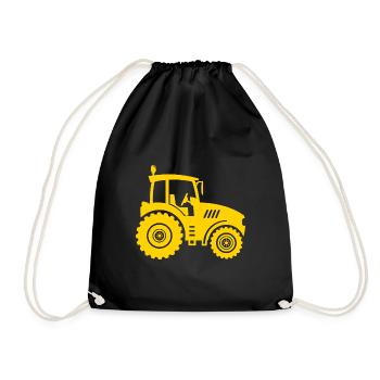 Traktor Landwirt Landwirt - Turnbeutel - Schwarz - Vorne