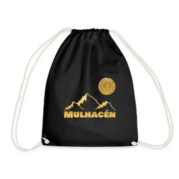 Mulhacén als Berg - Turnbeutel - Schwarz - Vorne