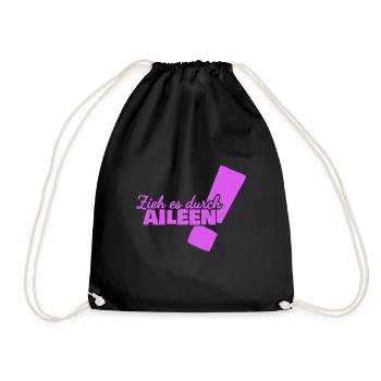 Prénom Aileen - Sac de sport léger - noir - Devant