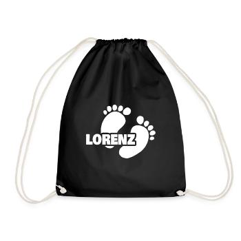 Birth of Lorenz - Drawstring Bag - black - Front