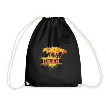 Party Italy - Drawstring Bag - black - Front