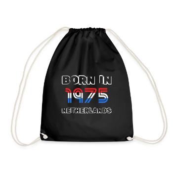Netherlands 1975 - Drawstring Bag - black - Front