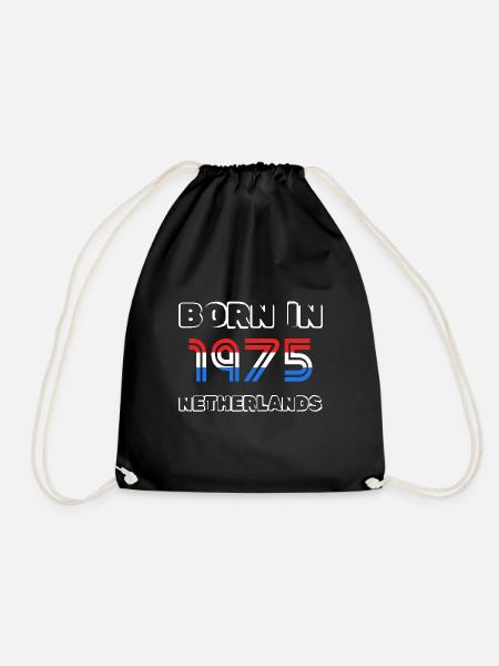 Netherlands 1975 - Drawstring Bag - black