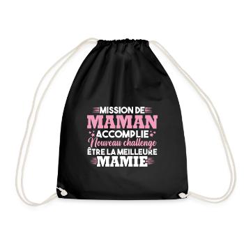 Mission maman accomplie - future meilleure mamie - Sac de sport léger - noir - Devant