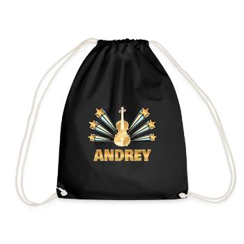 Musical instrument Andrey - Drawstring Bag - black - Front
