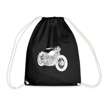 Motocyclette - Sac de sport léger - noir - Devant