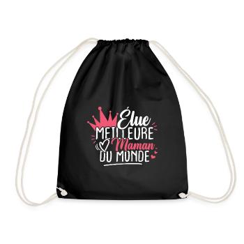 Élue meilleure maman du monde - Sac de sport léger - noir - Devant