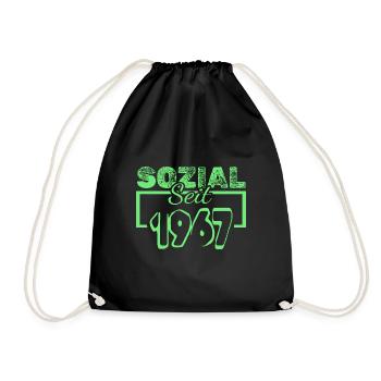 Sozialarbeiter 1967 - Turnbeutel - Schwarz - Vorne