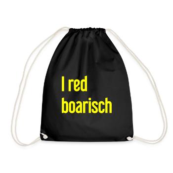 I red boarisch - Turnbeutel - Schwarz - Vorne