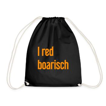 I red boarisch - Turnbeutel - Schwarz - Vorne