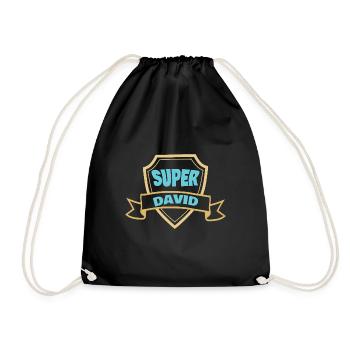 David - Drawstring Bag - black - Front