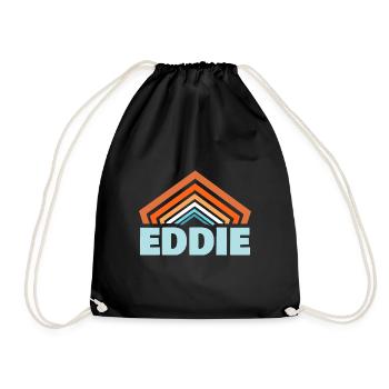 Prénom Eddie - Sac de sport léger - noir - Devant
