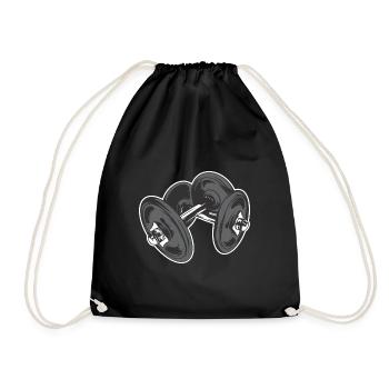 Dumb bells - Drawstring Bag - black - Front