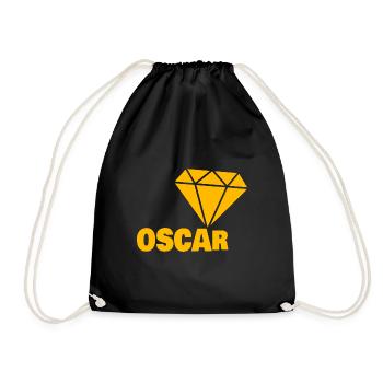 Gift for Oscar - Drawstring Bag - black - Front