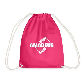 Amadeus als Sugardaddy - Turnbeutel - Fuchsia - Vorne