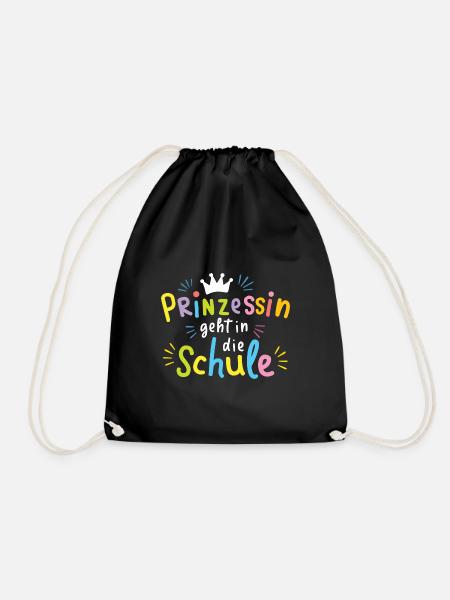 Kita Abgänger Prinzessin Schulstart Erstklässler - Turnbeutel - Schwarz