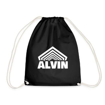 Vorname Alvin - Turnbeutel - Schwarz - Vorne