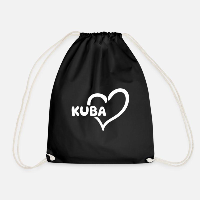 Geschenk für Kuba - Turnbeutel - Schwarz