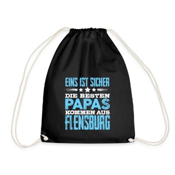 FLENSBURG - Papa - Turnbeutel - Schwarz - Vorne