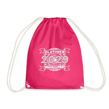 Oldtimer 2029 - Drawstring Bag - fuchsia - Front
