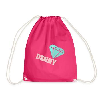 Diamond Denny - Drawstring Bag - fuchsia - Front