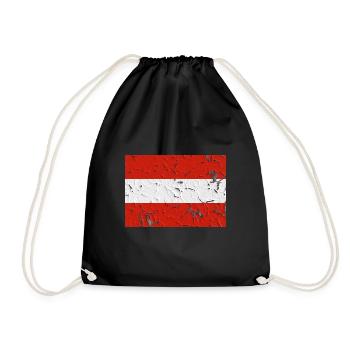 Gift for Austria - Drawstring Bag - black - Front