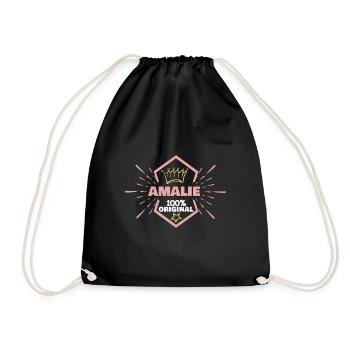 Cadeau pour Amalie - Sac de sport léger - noir - Devant