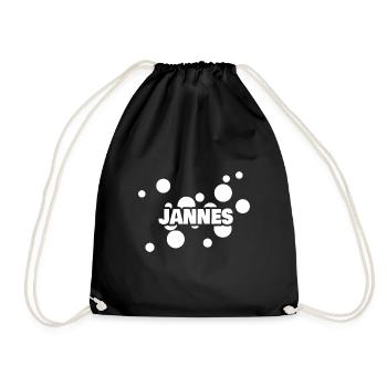 Jannes comme prénom - Sac de sport léger - noir - Devant