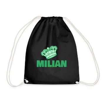 First name Milian - Drawstring Bag - black - Front