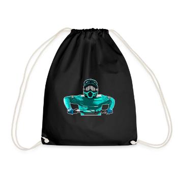 Motocross / Enduro / Freestyle mx / Dirtbike retro - Drawstring Bag - black - Front