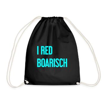 I red boarisch - Turnbeutel - Schwarz - Vorne