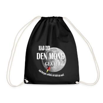 MOON BOUGHT - Drawstring Bag - black - Front