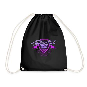 Horse riding 1958 - Drawstring Bag - black - Front