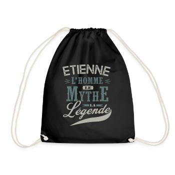 Etienne l homme le mythe la légende humour prénom - Sac de sport léger - noir - Devant