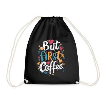 Drôle de Café Chemise Tasse Café Tasse Cadeau de Noël - Sac de sport léger - noir - Devant