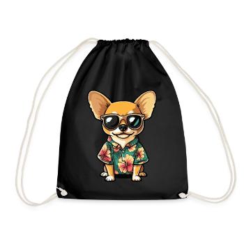 Chihuahua Chien Drôle d’été - Sac de sport léger - noir - Devant