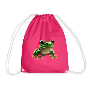 Regenfrosch Wassertropfen Frosch - Turnbeutel - Fuchsia - Vorne