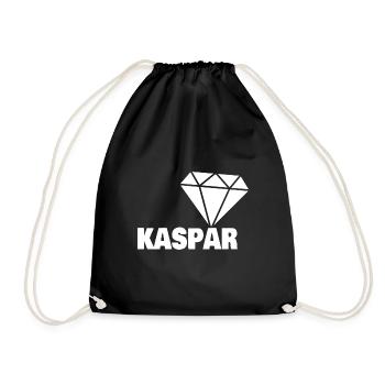Gift for Kaspar - Drawstring Bag - black - Front