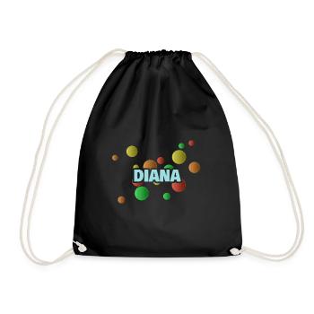 Diana Diana - Drawstring Bag - black - Front