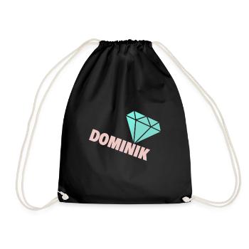 Cadeau pour Dominik - Sac de sport léger - noir - Devant