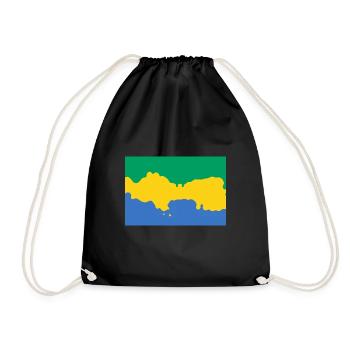 Gabon - Drawstring Bag - black - Front