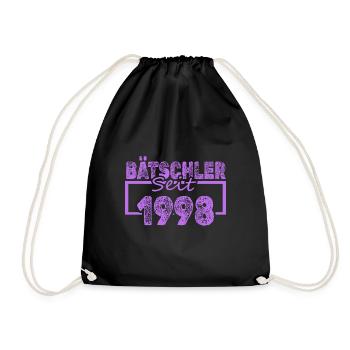 Jahr 1998 - Turnbeutel - Schwarz - Vorne