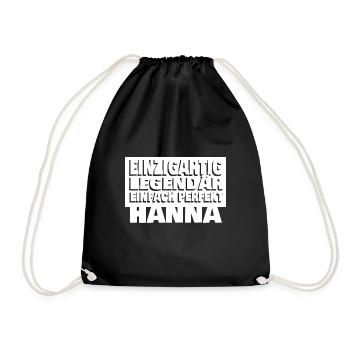Hanna - Turnbeutel - Schwarz - Vorne