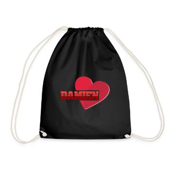 Damien comme prénom - Sac de sport léger - noir - Devant