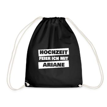 Ariane as a bachelor party - Drawstring Bag - black - Front