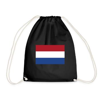 Flag of the Netherlands - Drawstring Bag - black - Front