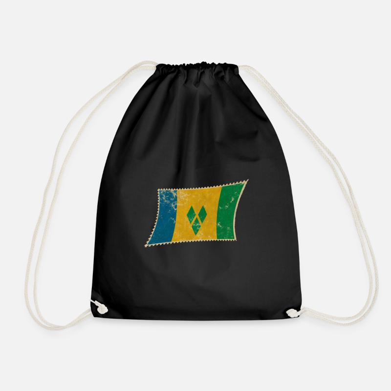 Saint Vincent and the Grenadines - Drawstring Bag - black