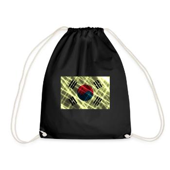 Pays pour la Corée du Sud Drapeau de la Corée du Sud - Sac de sport léger - noir - Devant