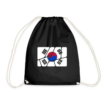 South Korea as South Korea - Drawstring Bag - black - Front