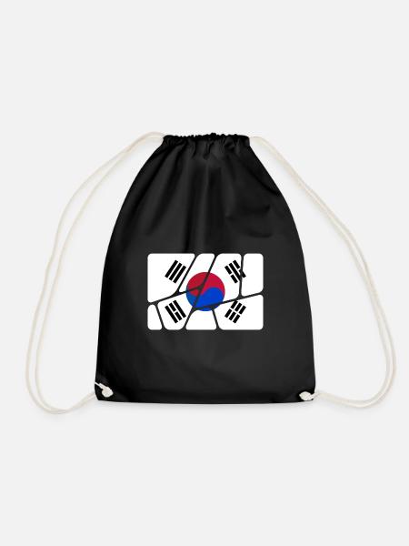 Südkorea als Südkorea - Turnbeutel - Schwarz